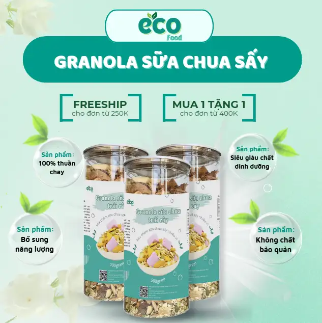 Granola mix sữa chua sấy